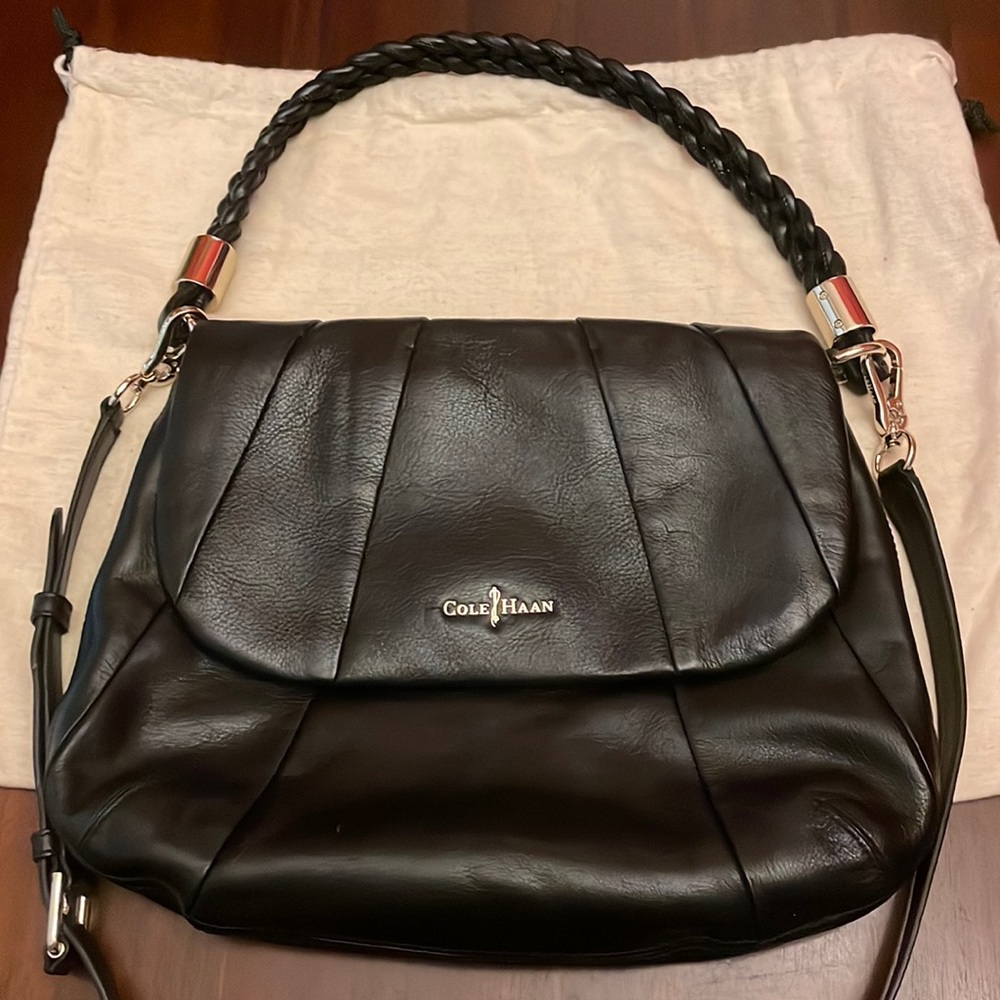 Cole Haan Pleated Leather Handbag